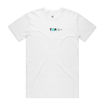 TOP logo (small centred) in White – Mens Thumbnail