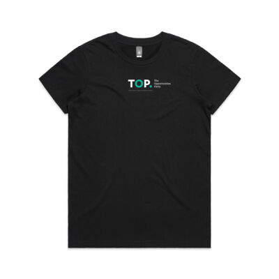 TOP logo (small centred) in Black – Womens Thumbnail